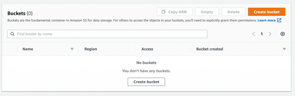 Create Amazon Bucket