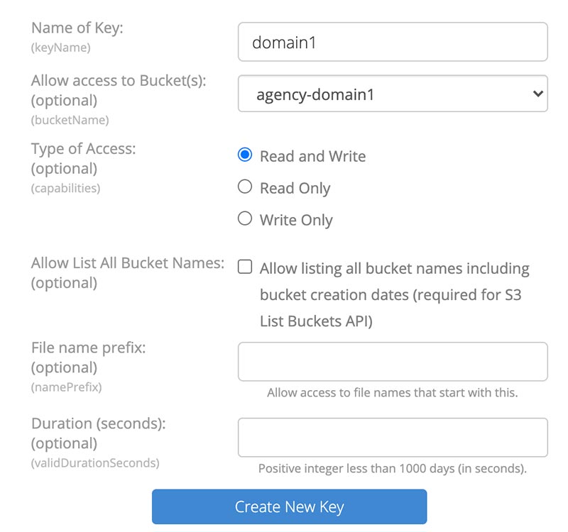 App Key Creation Form